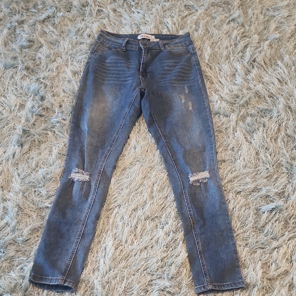 Item #02 Stag Women's Blue Distressed Jeans - 9